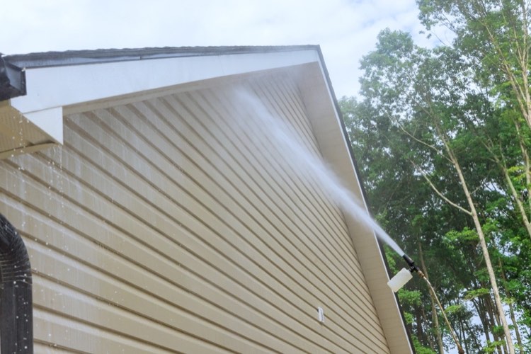 House & Siding Soft Washing completed by T Sizzles Powerwashing & Sealcoating